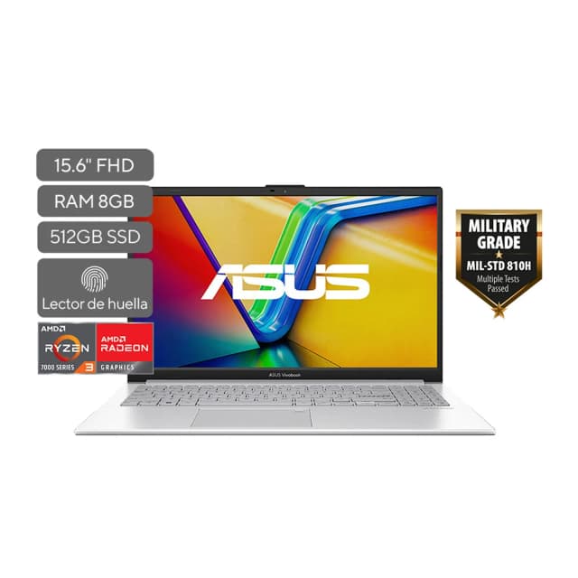 ASUS Vivobook Go 15 (E1504F) – Ryzen 3 7320U – 8GB RAM – 512GB SSD – 15.6″ FHD Windows 11 pro