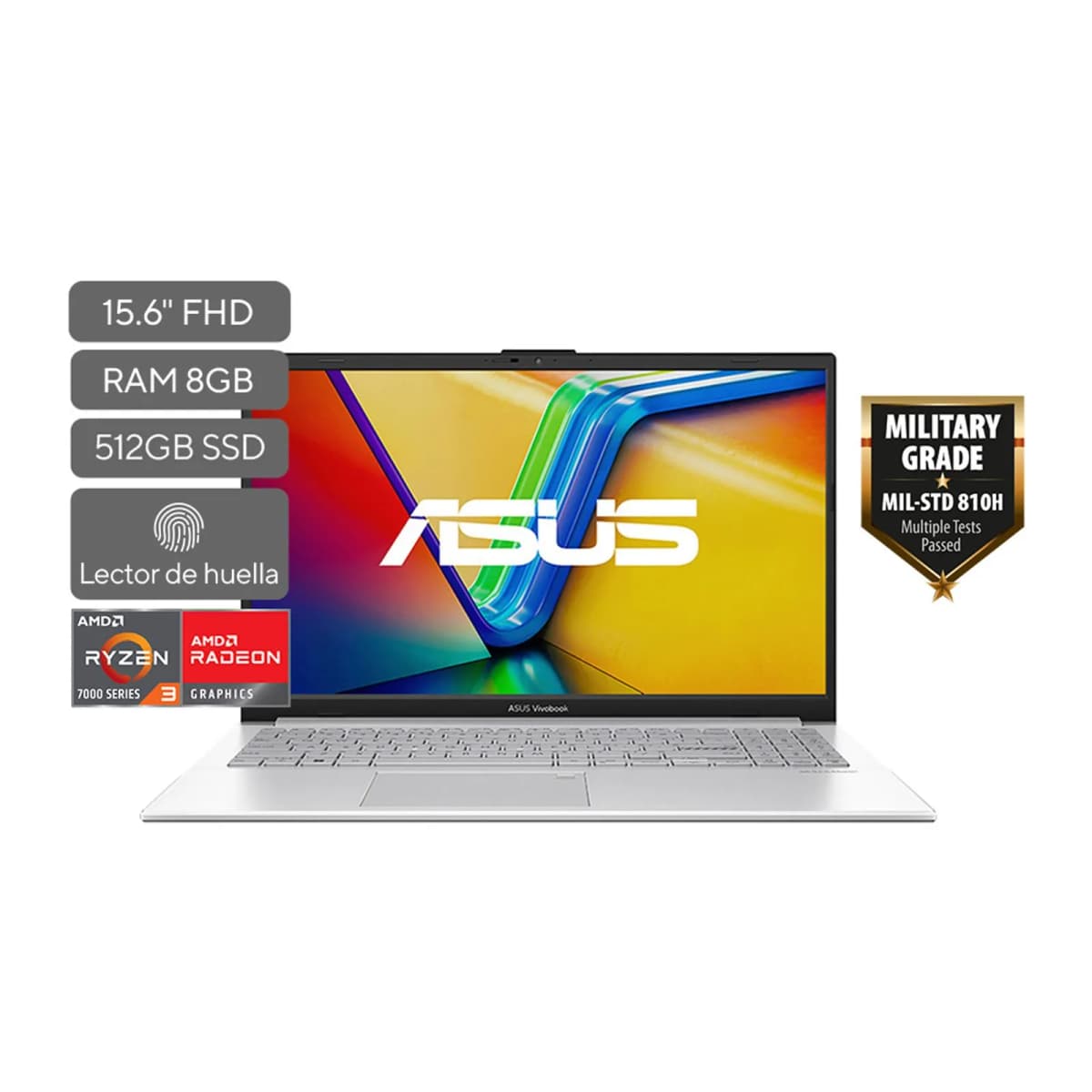 ASUS Vivobook Go 15 (E1504F) – Ryzen 3 7320U – 8GB RAM – 512GB SSD – 15.6″ FHD Windows 11 pro